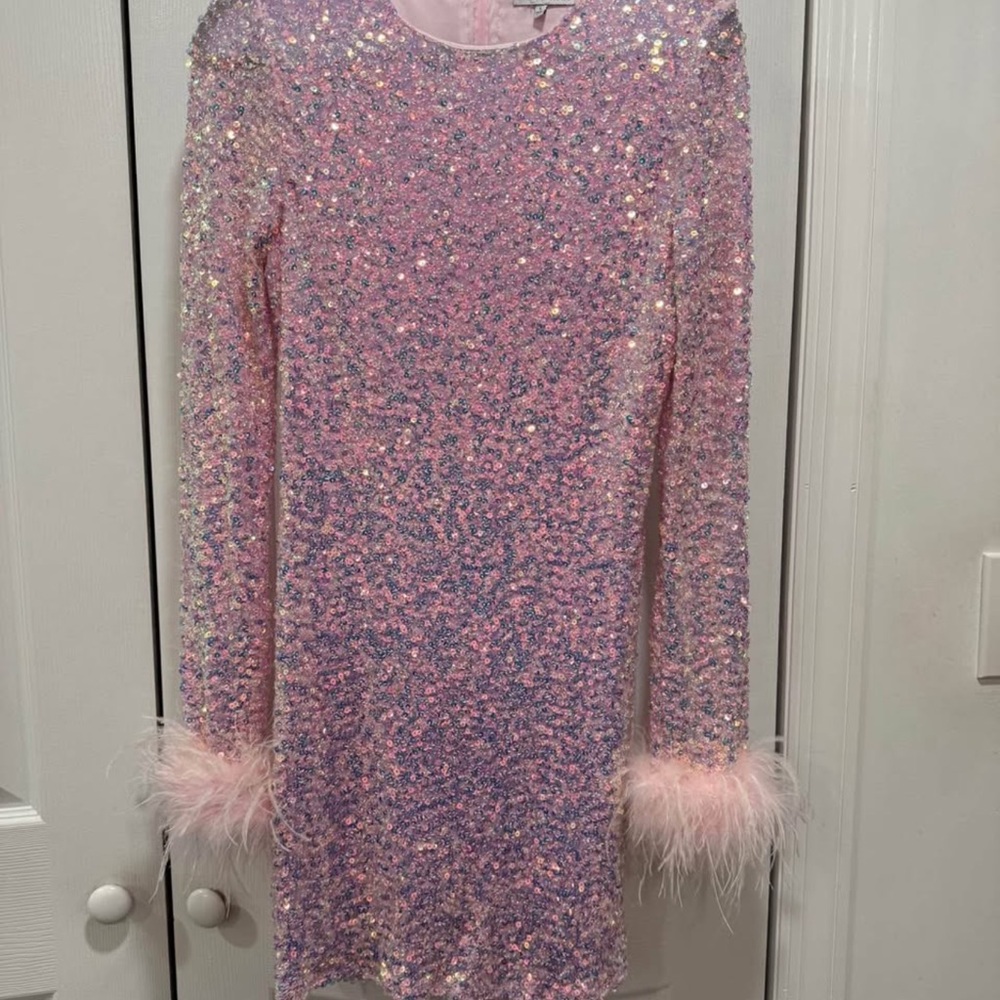 Sparkling Pink Sequin Dress
